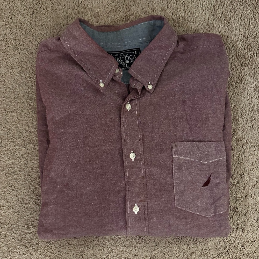 Purple Men’s Nautica Oxford Shirt - Size XL